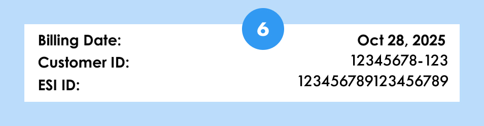 electricity bill customer ID section