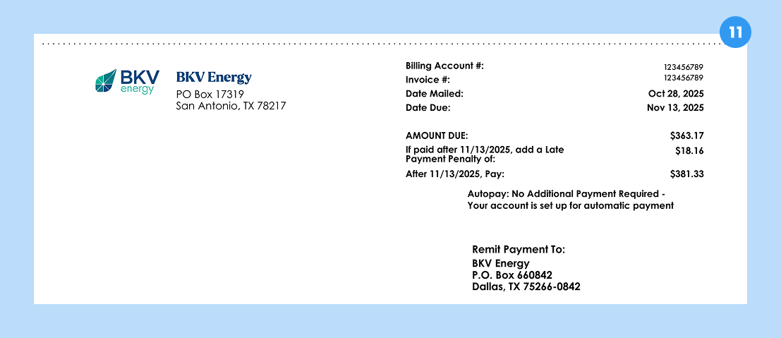 electricity bill payment slip section