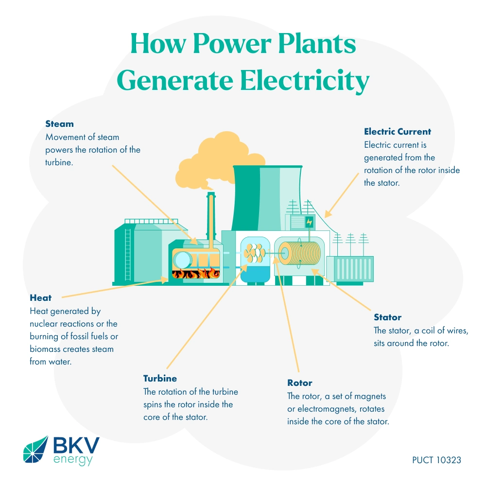 how power plants generate electricity