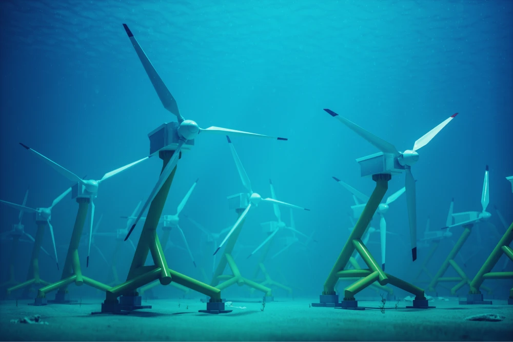 underwater tidal power turbines