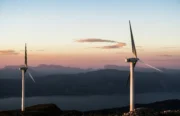 Wind turbines in Patras, Greece