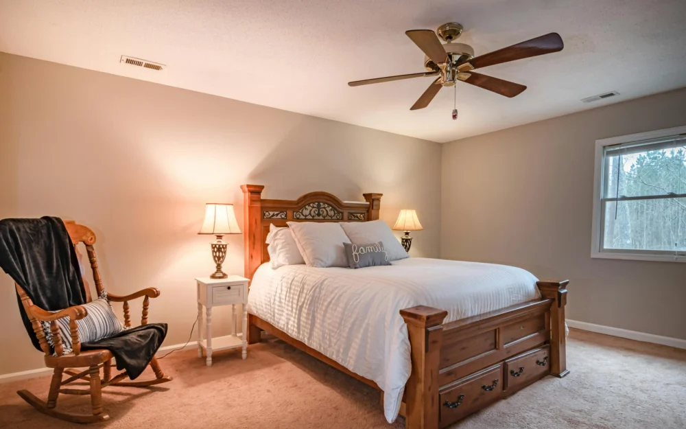 Ceiling fan in a living room