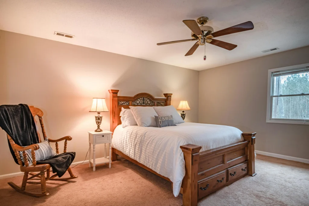 Ceiling fan in a living room