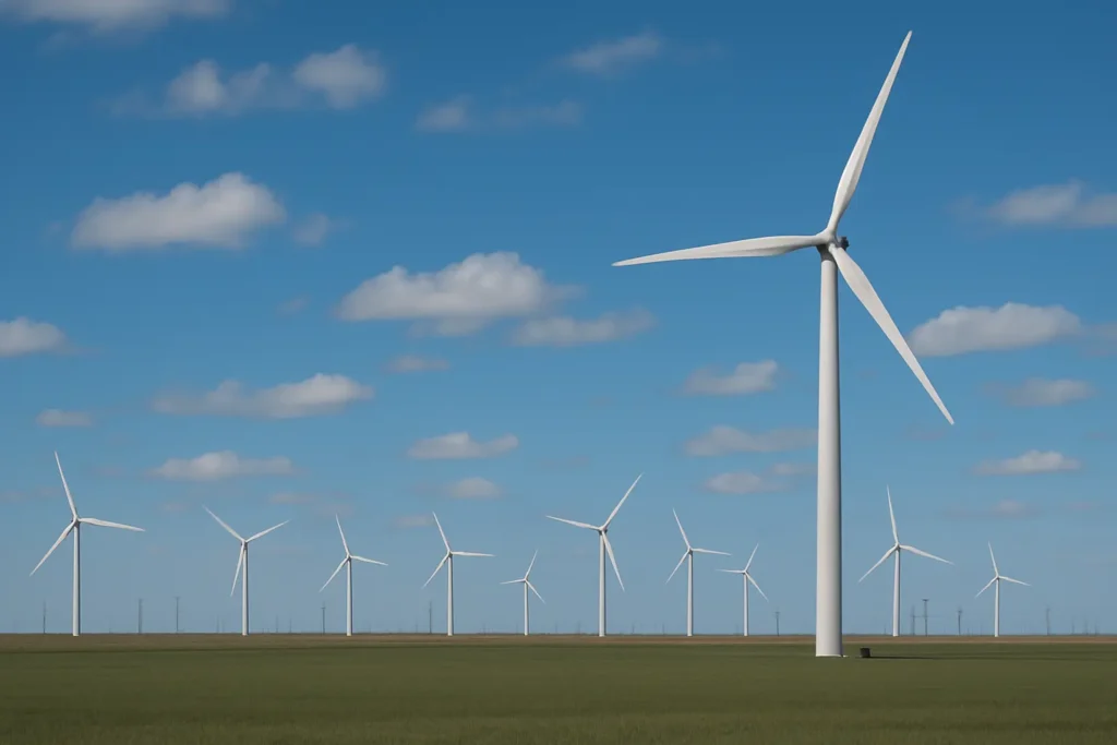 chat GPT generated image of a wind farm in West Texas