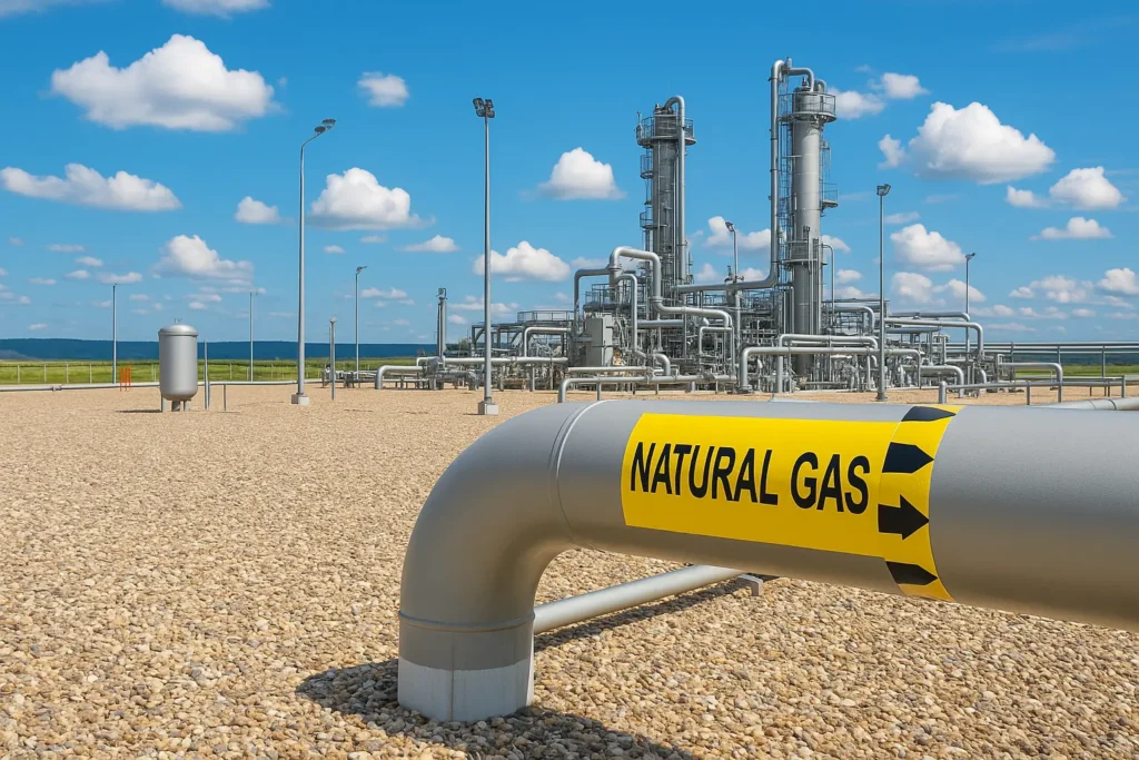chatGPT generated image of a natural gas plant