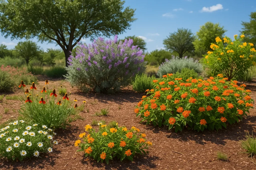 CHatGPT Generated image of texas drought tolerant plants
