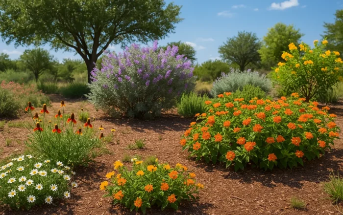 CHatGPT Generated image of texas drought tolerant plants