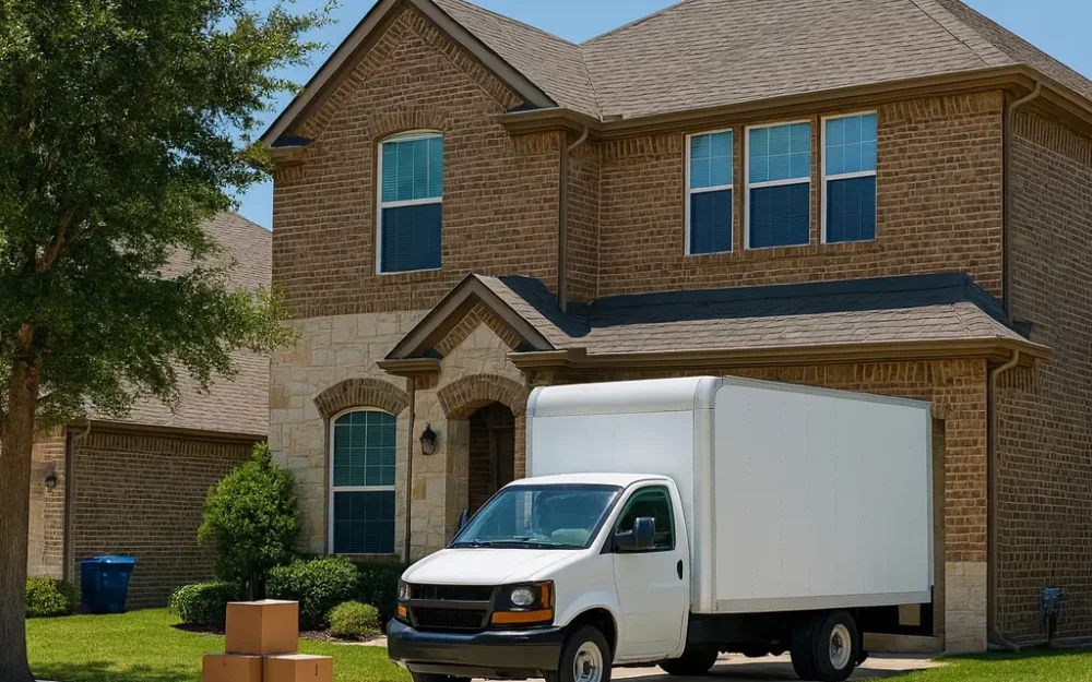 ai generated image of home wiyh moving truck