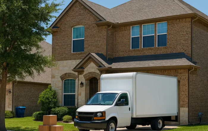 ai generated image of home wiyh moving truck