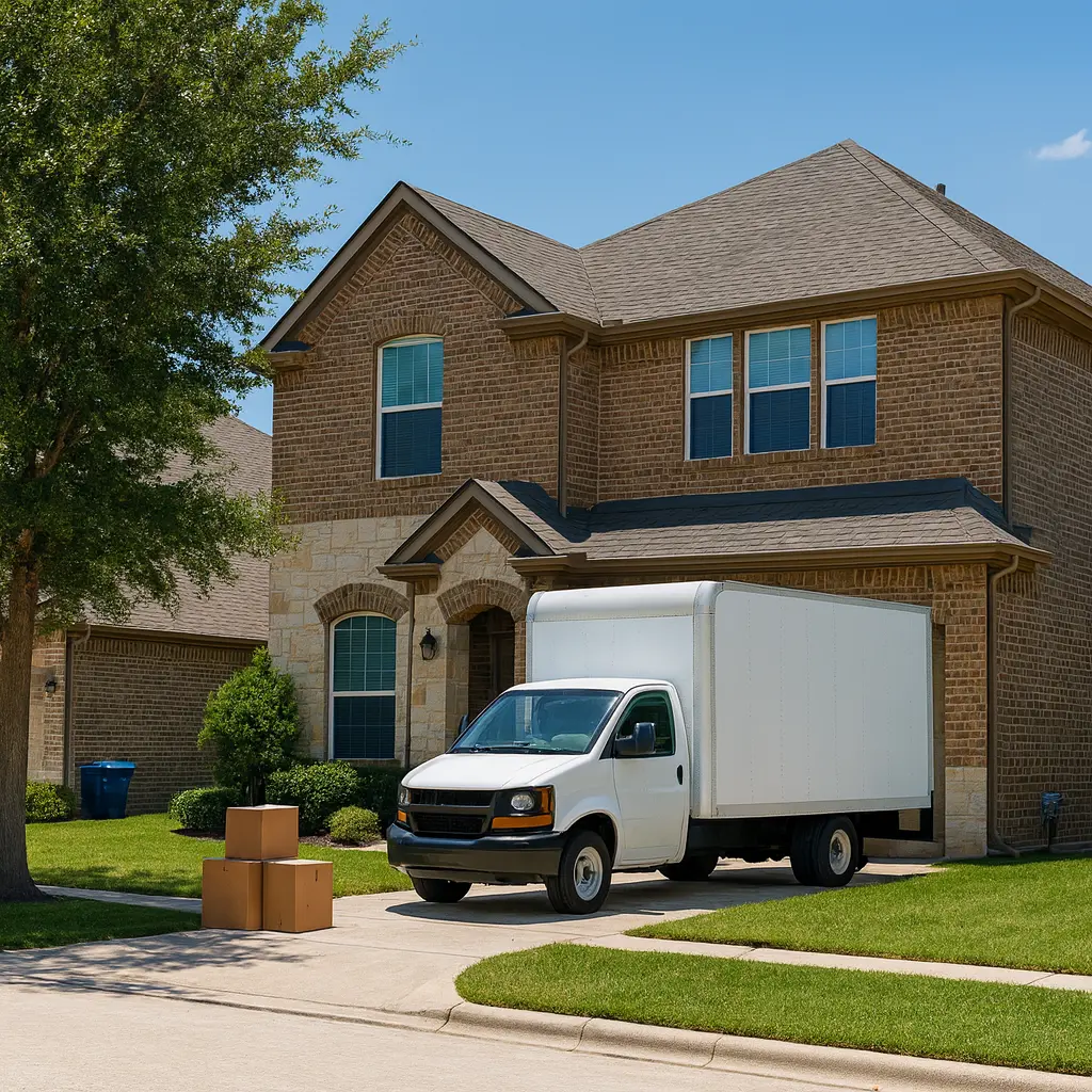 ai generated image of home wiyh moving truck