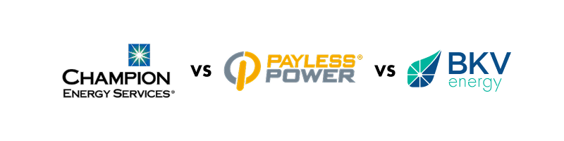 champion energy vs payless power vs bkv energy