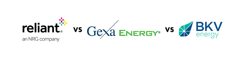 reliant energy vs gexa energy vs bkv energy