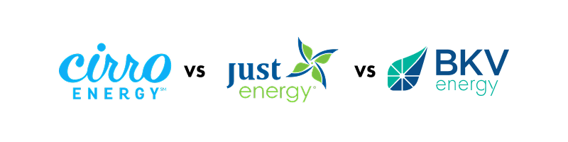 cirro energy vs just energy vs bkv energy