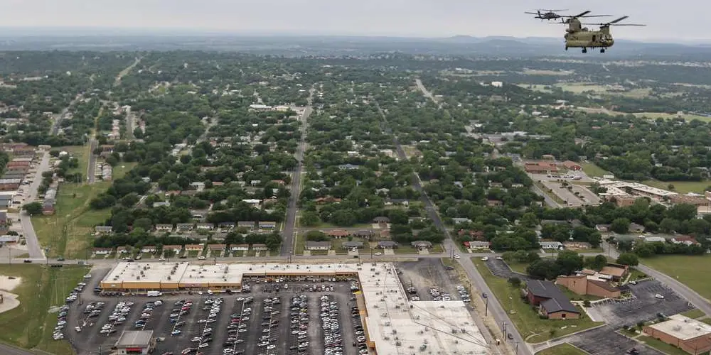 flyover photo of copperas cove, texas