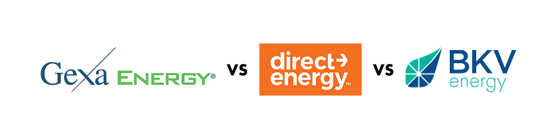gexa energy vs direct energy vs bkv energy