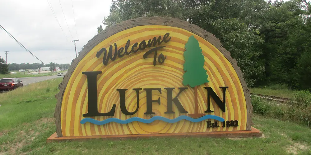 Lufkin, Texas welcome sign