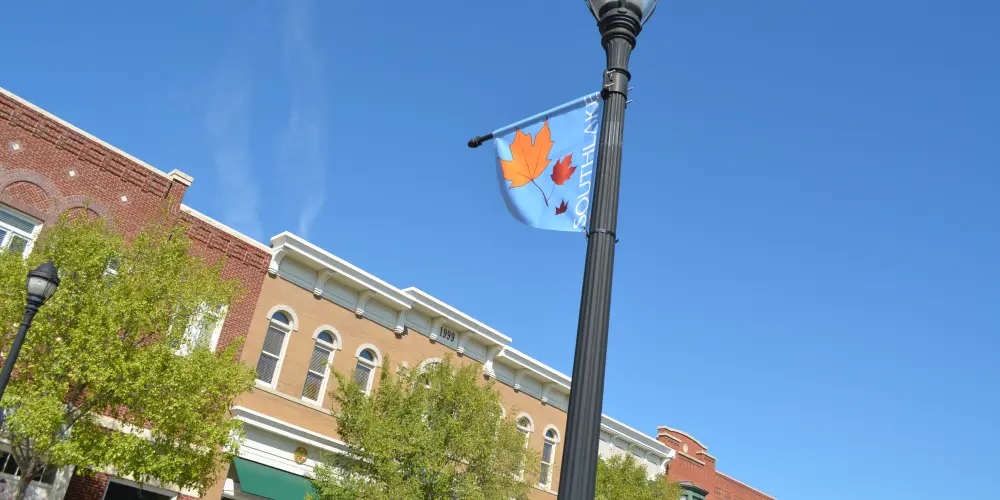 southlake texas downtown welcome flag banner