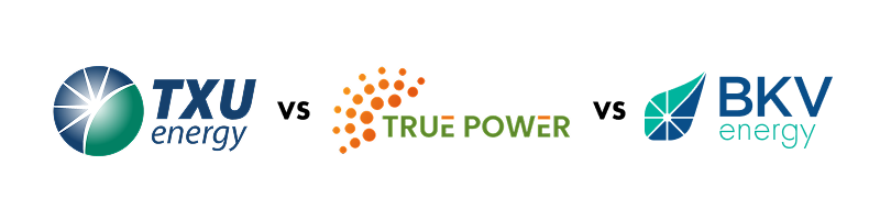 txu energy vs true power vs bkv energy