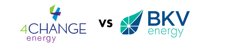 4change energy vs bkv energy electricity rate comparison
