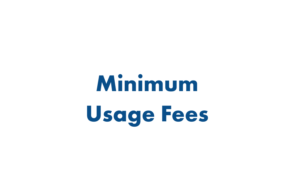 minimum usage fees