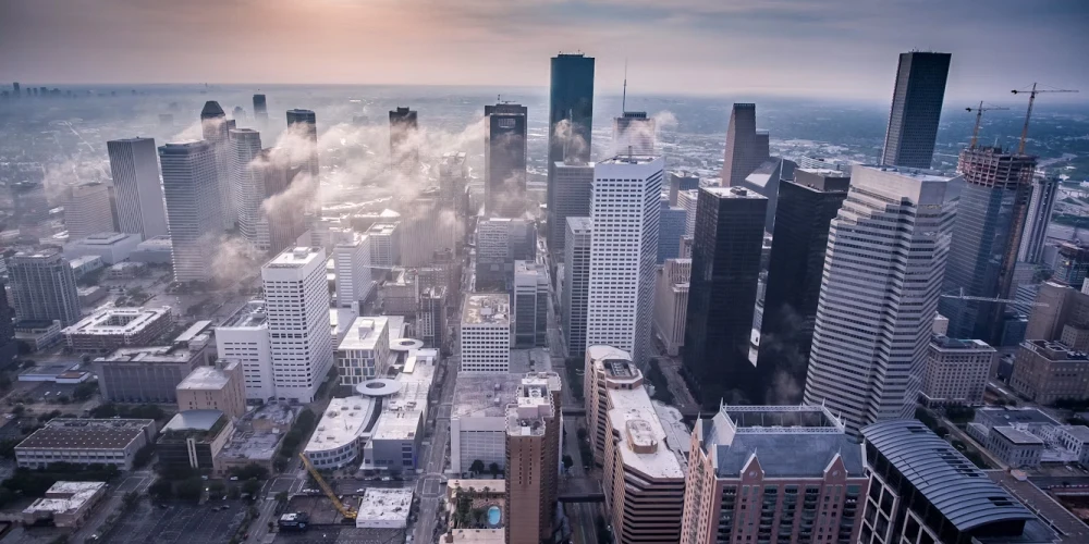 downtown houston in harris county, texas